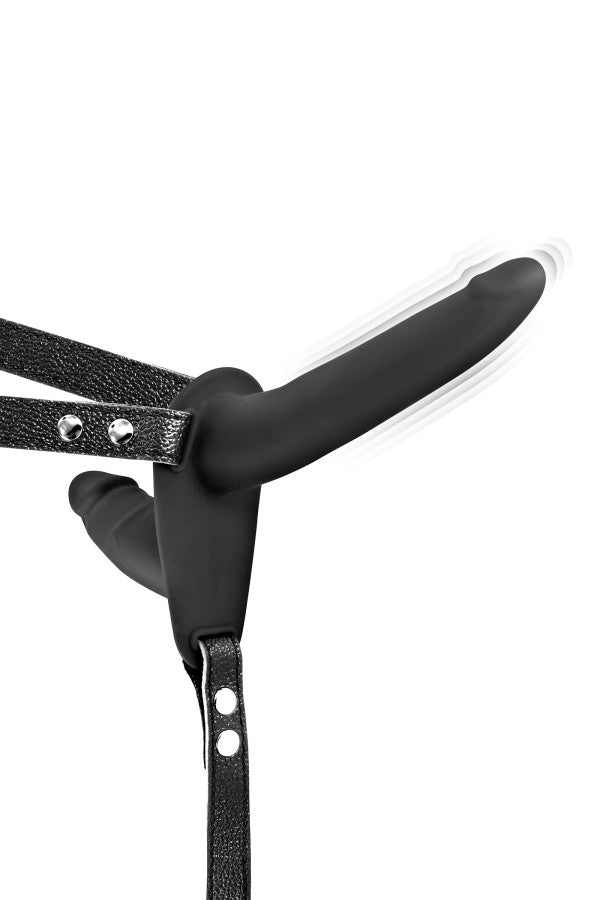 Fetish Tentation - Strap-On Harness Vibrante 15,5 cm - Nero