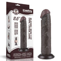 Dildo doppio strato scorrevole da 8'' nero II_B15O50_3
