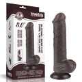 Dildo doppio strato scorrevole da 8'' nero III_B15O50_3