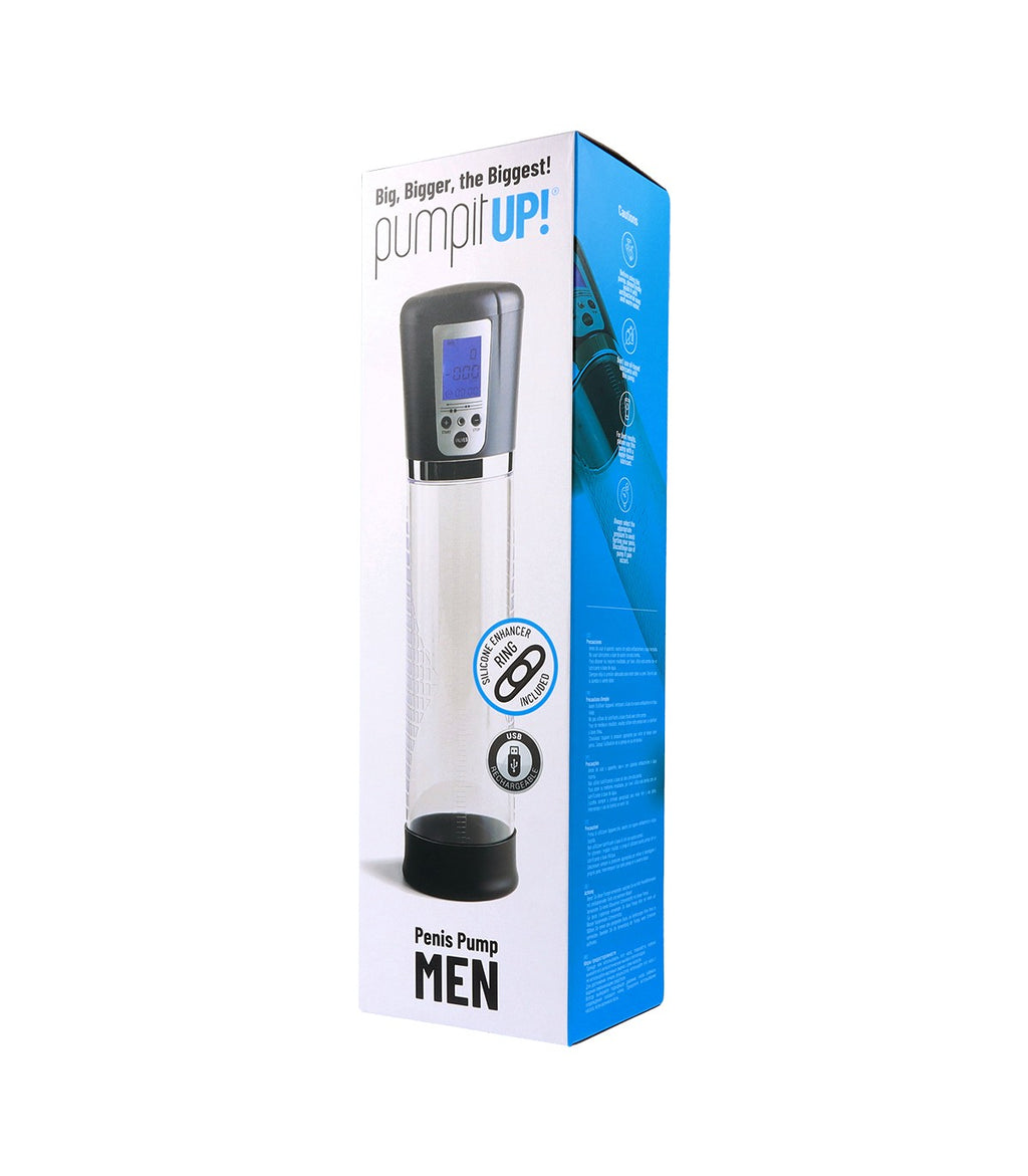 POMPA AUTOMATICA PER IL PENE CON VISUALIZZATORE USB GRIGIO