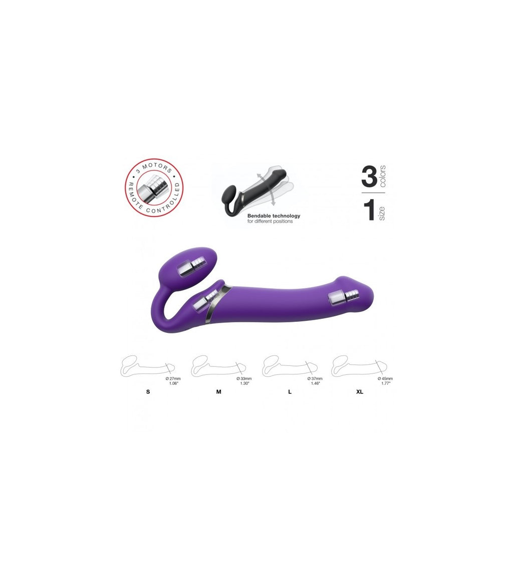 Cablaggio USB a doppia vibrazione in silicone flessibile con telecomando viola L
