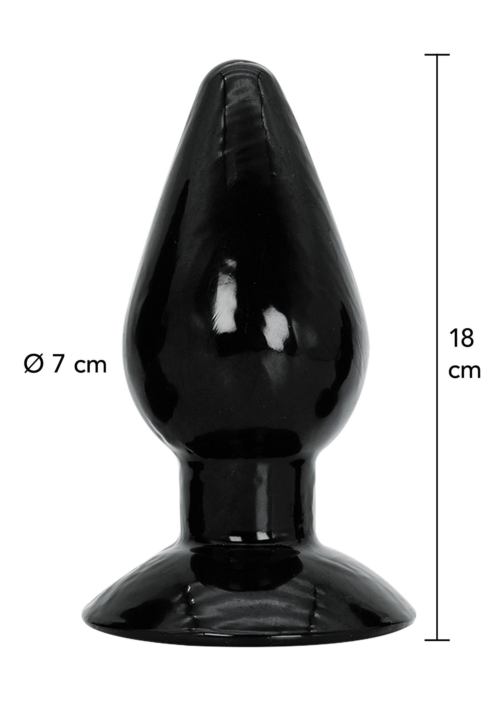 Plug anale Extra Large 18 cm nero