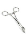Pinza a cubo a forma di V argento