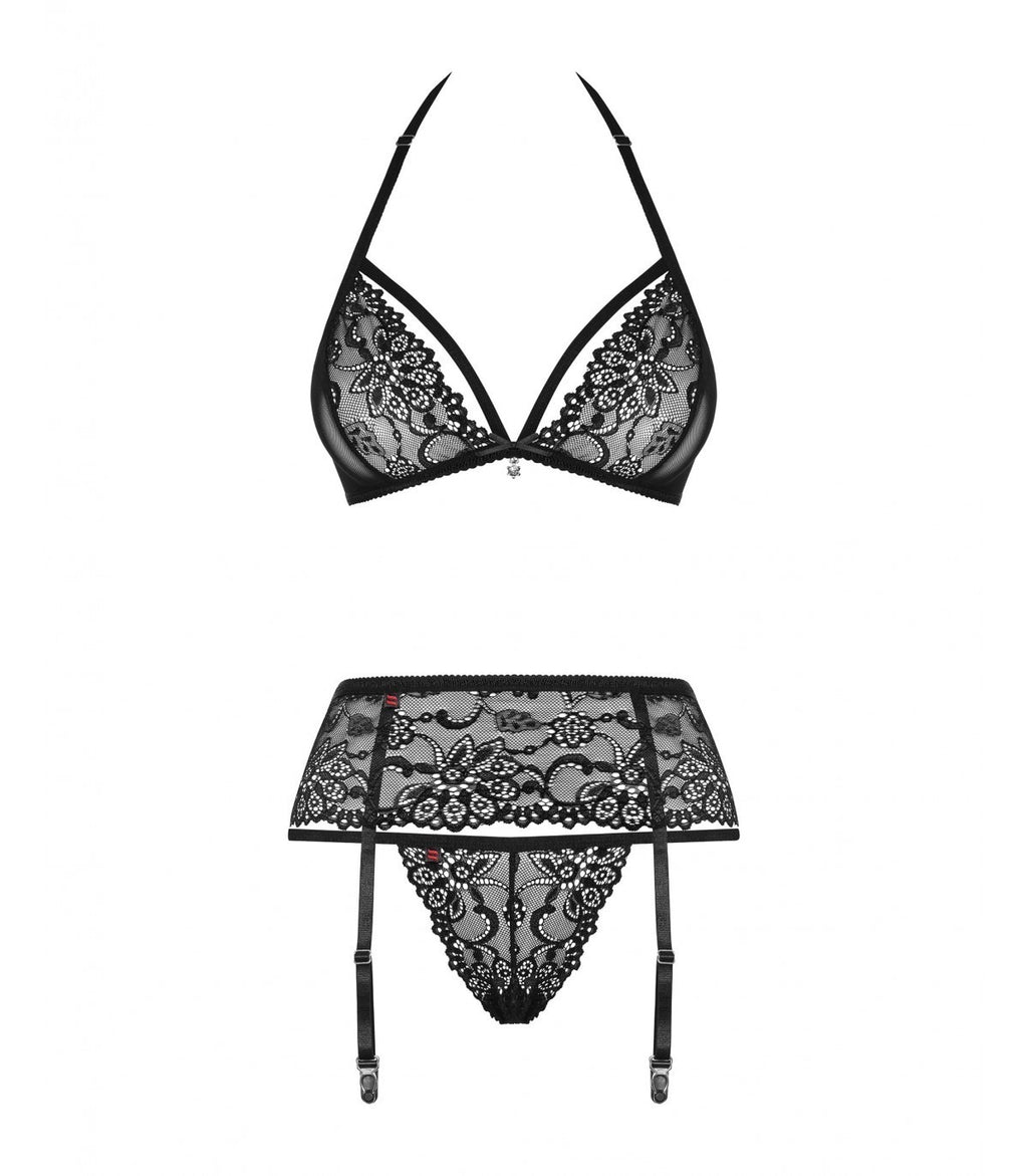 838-SEG-1 SET 3 PEZZI NERO S/M